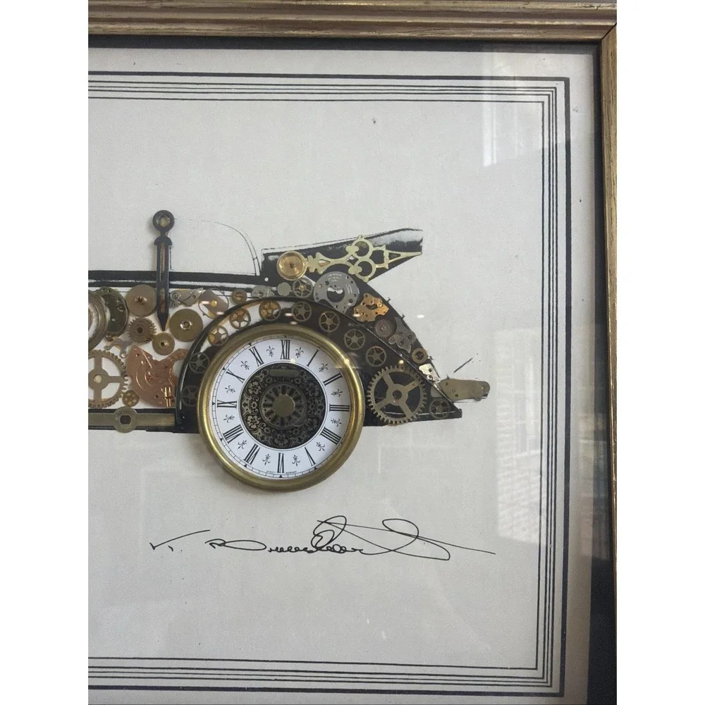 Mercedes Benz 540K Vintage Clock Watch Parts Car Art Steampunk Ken Broadbent Vtg
